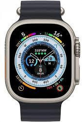 Techio T800 Ultra Smart Watch With Wireless Charger and Bluetooth Smartwatch(Black Strap, Free)