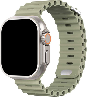 CLUBCLASSY T800 Ultra Smartwatch Heart Rate Monitor Bluetooth Calling for Men & Women Smartwatch(olive green Strap, free size)