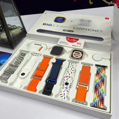 SGG I20 AMAZING BOOM COMBO Touch Watch Golden & 7 Strap Extra and 1 TWS Smartwatch(Multicolor Strap, Free Size)