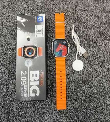 Ghostcreation T800 Ultra SmartWatch With BT Calling and Answer Full Touch Fitness Smartwatch(ORANGE Strap, Free Size)