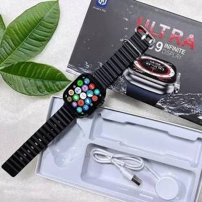 wipix New T10 Ultra Smart Watch with Bluetooth Calling, wireless charging pad games Smartwatch(Orange, TEMPERED Strap, Free Size)