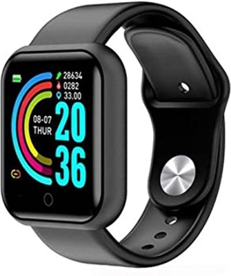 SYARA ABC_234B_D20 Smart bandcompatiable with all Smartphones Smartwatch(Black Strap, Free Size)