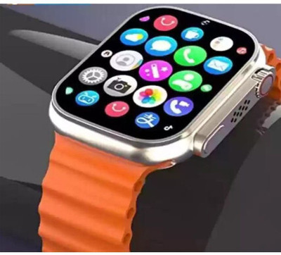 Mid Light T800 SERIES 8 BLUETOOTH CALLING SMARTWATCH HEART MONITOR UNISEX M7 Smartwatch(Orange Strap, Free Size)