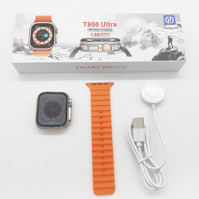 WRADER T800 Ultra Touchscreen Smartwatch(Orange Strap, Freesize)
