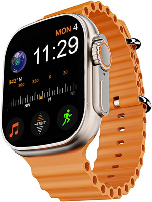 wipix T800 ULTRA CALLWHATSAPP FACEBOOK SPORTS NOTIFICATION BT CALLING Smartwatch(ORANGE Strap, Free Size)