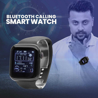 MAYAS T500 Smart Watch with Bluetooth Calling/Heart Rate Mcompat Watch Smartwatch(BLACK Strap, FREE SIZE)