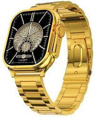 Aortic S9 Ultra Gold Edition With Sports Mode Golden SmartWatch & Businessman Music S8 Smartwatch(Gold Strap, Free Size)