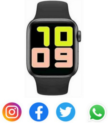 Plus Fitpro T500 Black Android & IOS Smartwatch(Black Strap, Free)