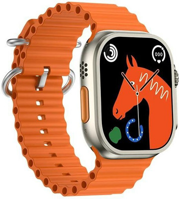 Foxne Point Ultra 8 smartwatch with Bluetooth calling best Wireless Charging smartwatch Smartwatch(Orange Strap, Free)