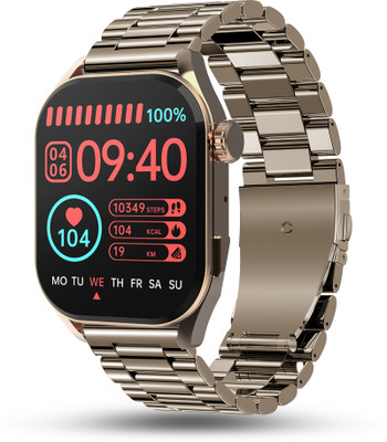New Launch | Pebble Vogue 196″ Amoled, Luxury Metal, BT Calling, Rotating Crown Smartwatch (Gold Strap, Free Size) For Rs. 2499 @ 75% off