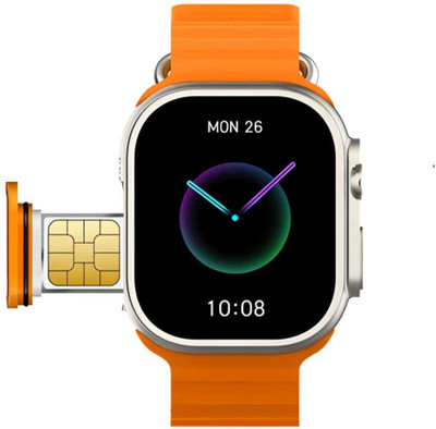 BS KRRAFTS T800 Ultra SmartWatch HD 1.99 Inch Touch Display Smartwatch(ORANGE Strap, Free Size)