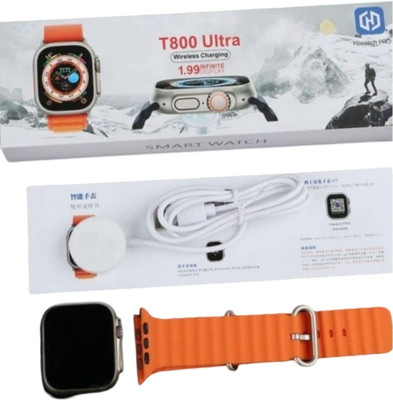 SHIVTAPI T800 Ultra Smartwatch(Orange Strap, FREE SIZE)