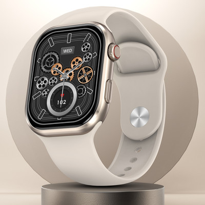 Fire-Boltt Brillia 51.3mm (2.06 inch) Largest AMOLED Display,Bluetooth Calling AI Assistant Smartwatch(Champagne Strap, Free Size)