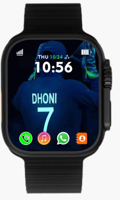 ModishOmbre T800 Ultra Bluetooth Watch Remote Camera Control Pedometer Magnetic Charging Smartwatch(Black Strap, 1.90 Inch Sunlight proof Big Amoled Display)