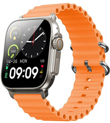GLowcent T800 ultra BT calling smartwatch compatiable with all Smart phones G221 Smartwatch(Orange Strap, Free Size)