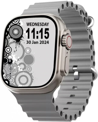 Techio T800 ULTRA SMART WATCH Smartwatch(silver Strap, FREE)