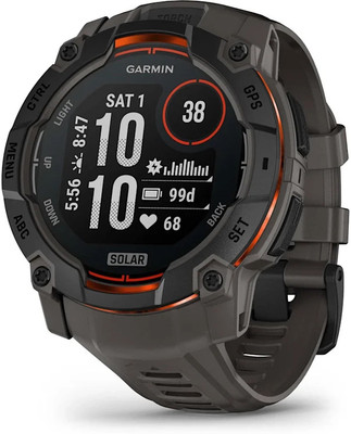GARMIN Instinct 3,50Mm,Solar,Black Bezel With Charcoal
Band,(A04883) Smartwatch(Black Strap, Free Size)