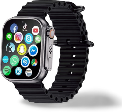 TechElectro T800 Ultra 8 Smartwatch With Bt Calling Technology Smart Band Smartwatch(Black Strap, Free Size)