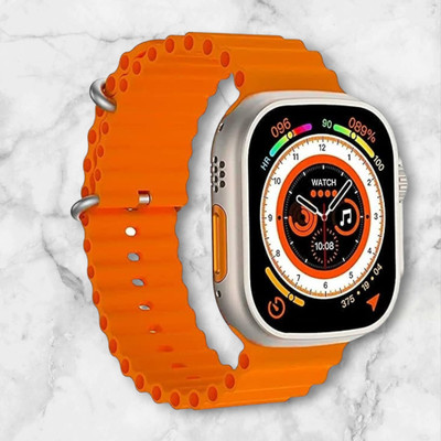 KadWaniya T800 Ultra Smart Watch With bluetooth calling Smartwatch(Orange Strap, 49MM)