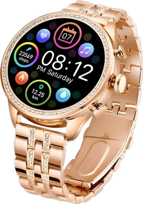 GameSir GEN 9 Bluetooth smart Calling ,Specially Made for Women & Girls with Extra Strap Smartwatch(Rose Gold Strap, 1.3 Inch Amoled Sunlight Proof Display)