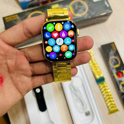 Luyten tech New Model Series 9 Gold Edition With Amoled Display Smartwatch(Gold Strap, Free Size)