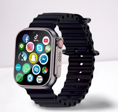 kaku T800 Ultra BT calling, Multiple Watch Faces,Sleep Monitor, Camera. Notifications Smartwatch(Black Strap, Free Size)