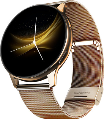 Noise Vortex Plus, 1.46'' AMOLED Display, BT Calling, Sleek Metal Finish Smartwatch(Gold Link Strap, Regular)