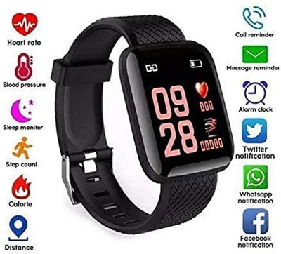 SYARA BBZ_138L_ID116 Smart band compatiable with all Smartphones Smartwatch(Black Strap, Free Size)