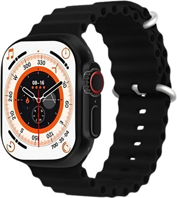 Techio T800 ultra serise smart watch wwith al assiast Smartwatch(Black Strap, FREE)