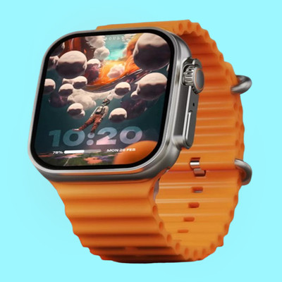 SHIVAAY ENTERPRISES T800 Ultra Smart Watch With Wireless Charging T159 Smartwatch(Orange Strap, Free Size)