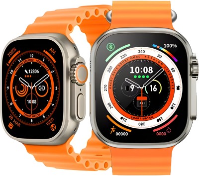 Spark-X S8 Ultra max HD screen with BT Calling and Answer Full Touch Fitness Smartwatch Smartwatch(Orange Alpine Strap, 49 mm)