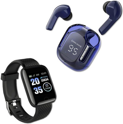 Elevea Bluetooth Fitness Smartwatch with Heart Rate, Sleep Monitor 15 YEARS WARRANTY Smartwatch(Black Strap, M)