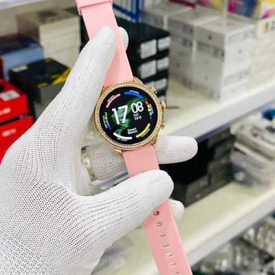 Nikki Trades Gen 9 Model Fitness Health Music Smartwatch: The Next Generation of womens! Smartwatch(Pink, Golden Strap, Free)