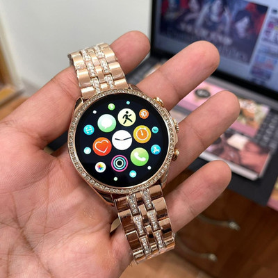 TRUETAG Gen 9 Smartwatch with two straps orignal quality amole display Smartwatch(Gold Strap, Free Size)