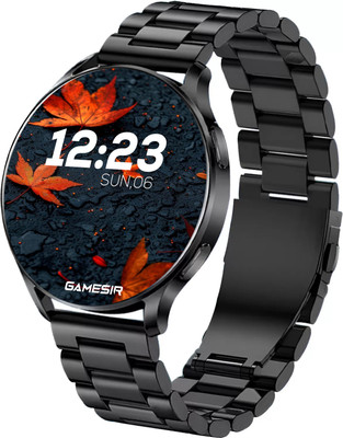 GameSir Active 2 Round Stay Connected with YouTube, Facebook, and Insta Notifications Smartwatch(Black Strap, Free Size)