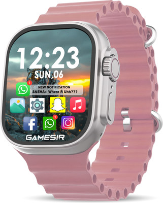 GameSir T800 Ultra Pink Smartwatch with Bluetooth, Fitness & Heart Rate Tracking Smartwatch(Pink-1 Strap, Free Size)