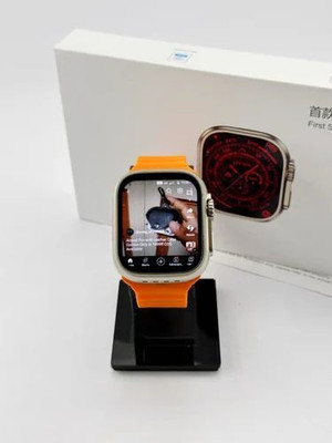Lv enterprises T800 Android Smart Watch Men 4G Network Sim Card BT Call GPS T800 Ultra S23 Smartwatch(Orange Strap, Free Size)