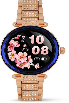 ZARRY Gen17 Diamond Golden Chain Smartwatch Men AMOLED Touchscreen Display BT Calling Smartwatch(Golden Strap, Freesize)