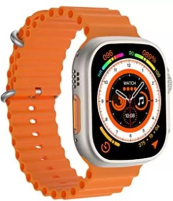 RLS T900 Ultra Big Display Wireless Charging & Sports Smartwatch Smartwatch(Orange Strap, Free Size)