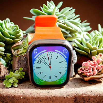 Wookt T800 Ultra Smart Watch Series 8 For Men & Women Smartwatc Smartwatch(Orange Strap, Free Size)