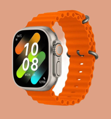 Dvsangold Ultra T800 Series 8 Watch Bluetooth Call Fitness Bracelet Magnetic Charging_0 Smartwatch(ORANGE Strap, FREE)