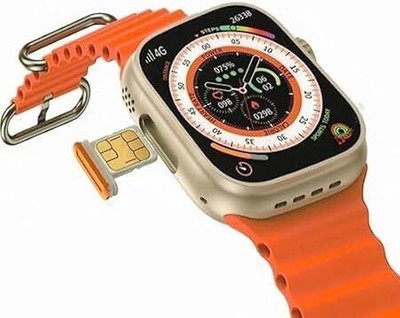 SEHUB S8 Ultra 5G SIM Android Smartwatch for | 4GB+64GB, 2.02” Display Smartwatch(Orange Strap, 49MM)