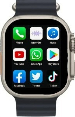 Qexle Premium S8 Ultra Smart Watch with 4G SIM Card | [SIM Supported] with Extra Band Smartwatch(Orange Strap, 45MM)