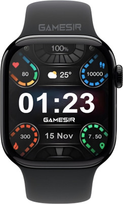 kaku T500 Pro Black Bluetooth calling, Health and fitness, sport, Music control, game Smartwatch(Black Strap, Free Size)