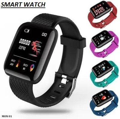 Clonezo ULTRA_ID116 MULTI FACES ACTIVITY TRACKER smart watchs for boys Smartwatch(Black Strap, FREE SIZE)
