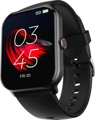 beatXP Marv Neo 1.85'' HD Display Bluetooth Calling , Health Tracking & IP68 Smartwatch(Electric Black Strap, Free Size)