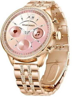 MELZRON Girls Smartwatch Smartwatch(Rose Gold Strap, Free Size)