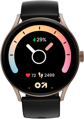GOBOULT Rover Pro 1.43'' AMOLED, BT Calling, 565 Nits Brightness Smartwatch(Ash Black Strap, Free Size)