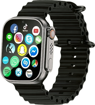 Dude T800 Ultra BT calling, Multiple Watch Faces,Sleep Monitor, Camera. Notifications Smartwatch(Black Strap, Free Size)