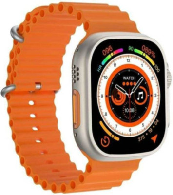 GLowcent T800 ultra BT calling smartwatch compatiable with all Smart phones G136 Smartwatch(Orange Strap, Free Size)